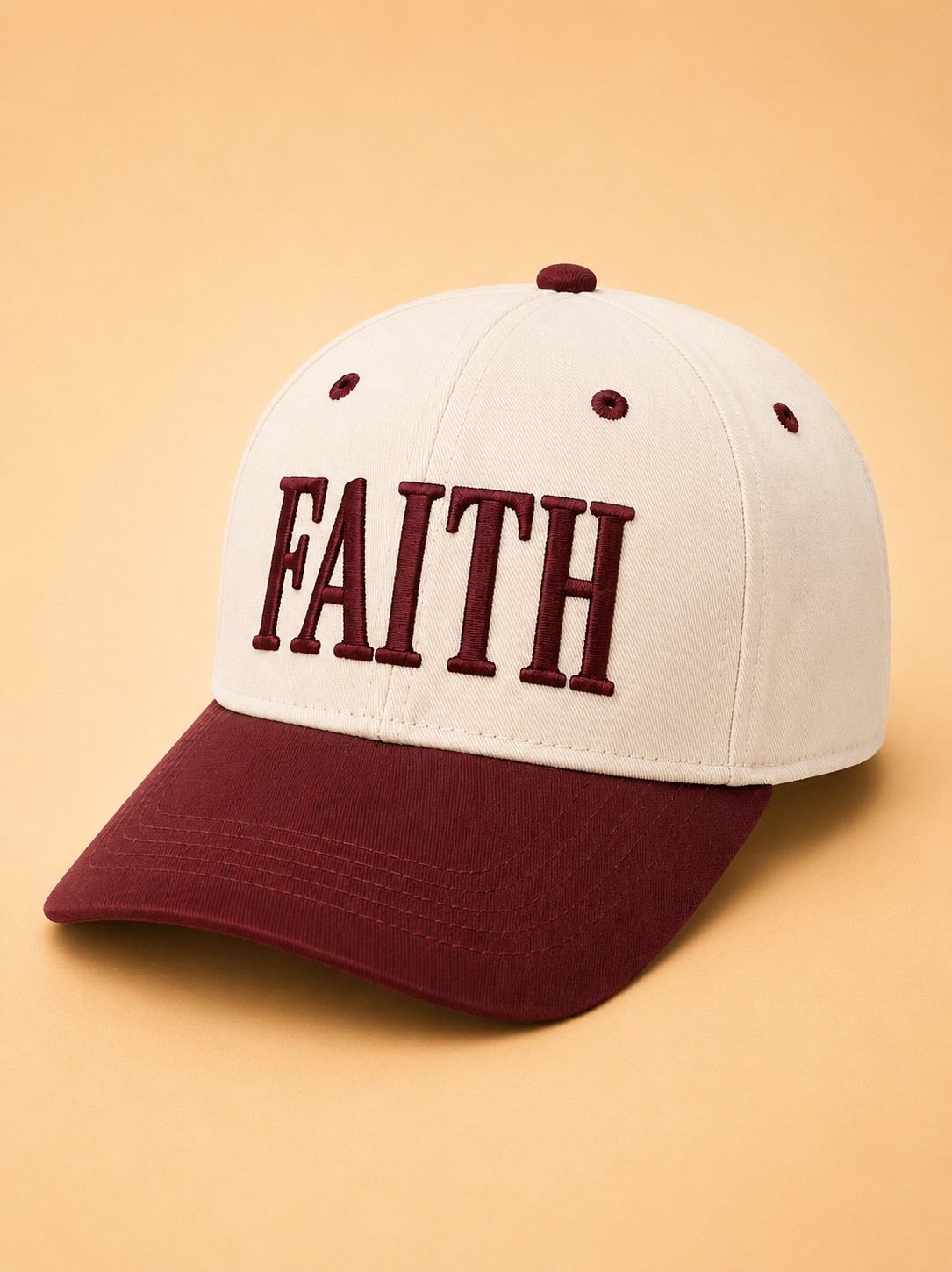 FAITH Embroidered Two-Tone Baseball Cap
