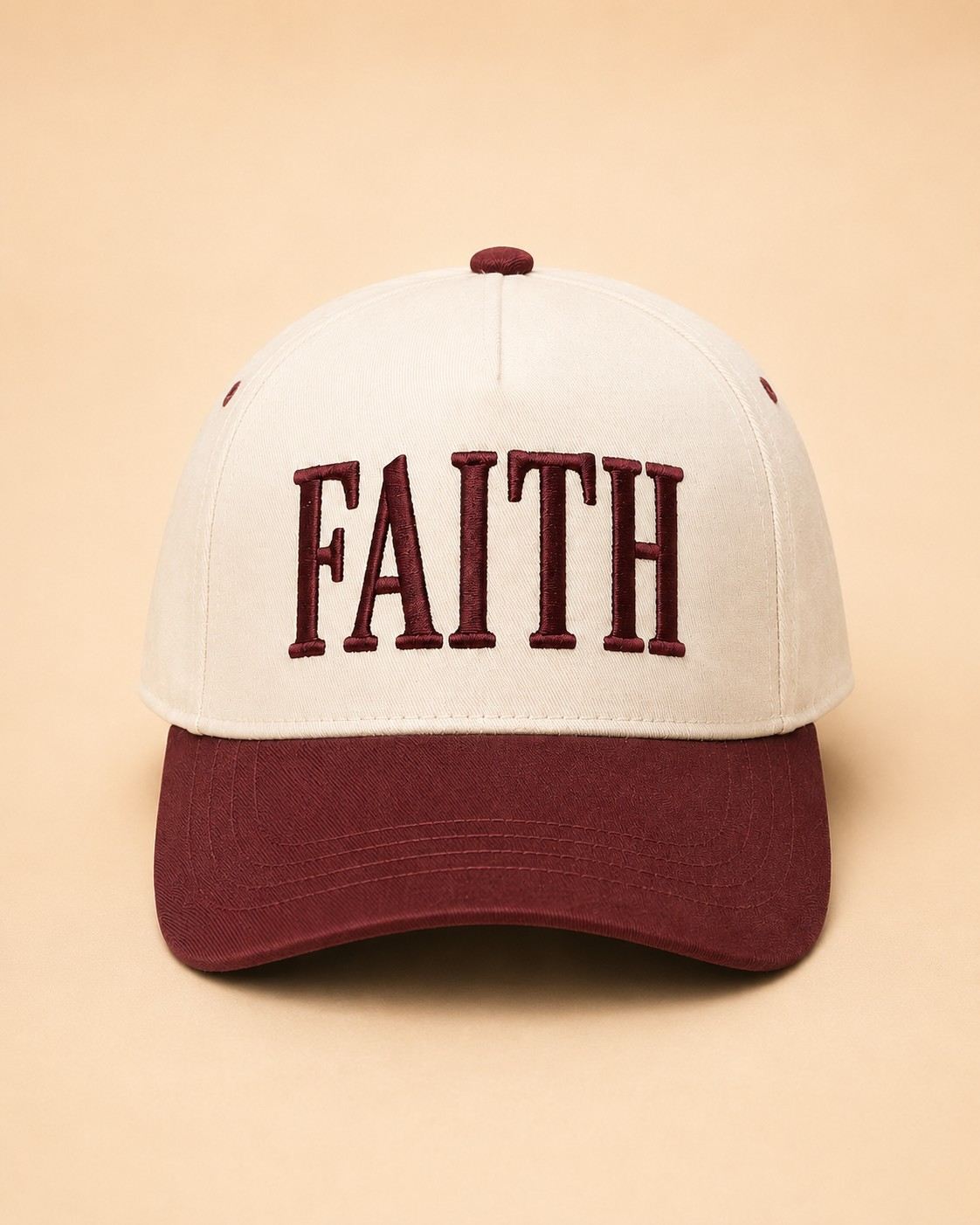 FAITH Embroidered Two-Tone Baseball Cap