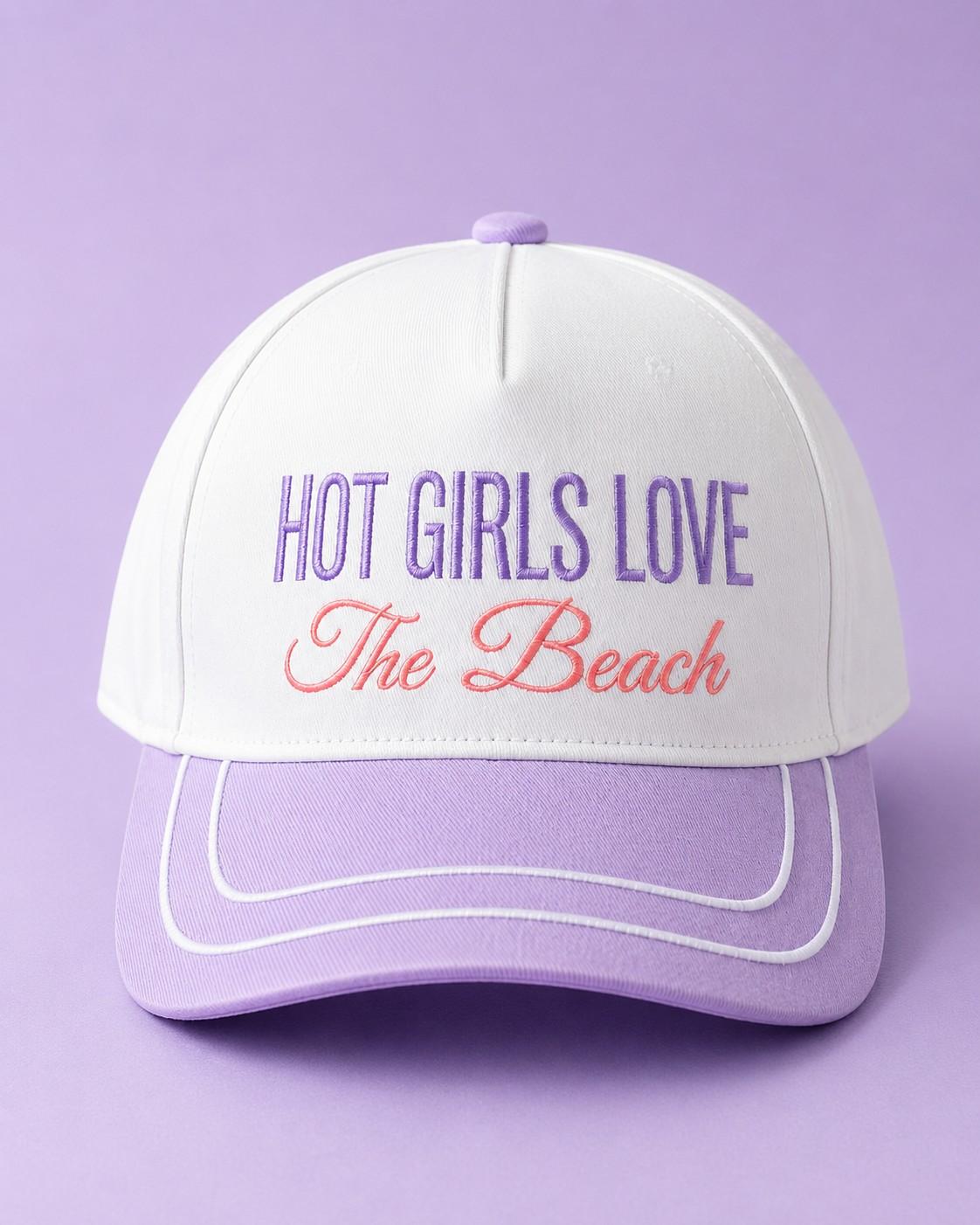 Hot Girls Love the Beach Embroidered Snapback