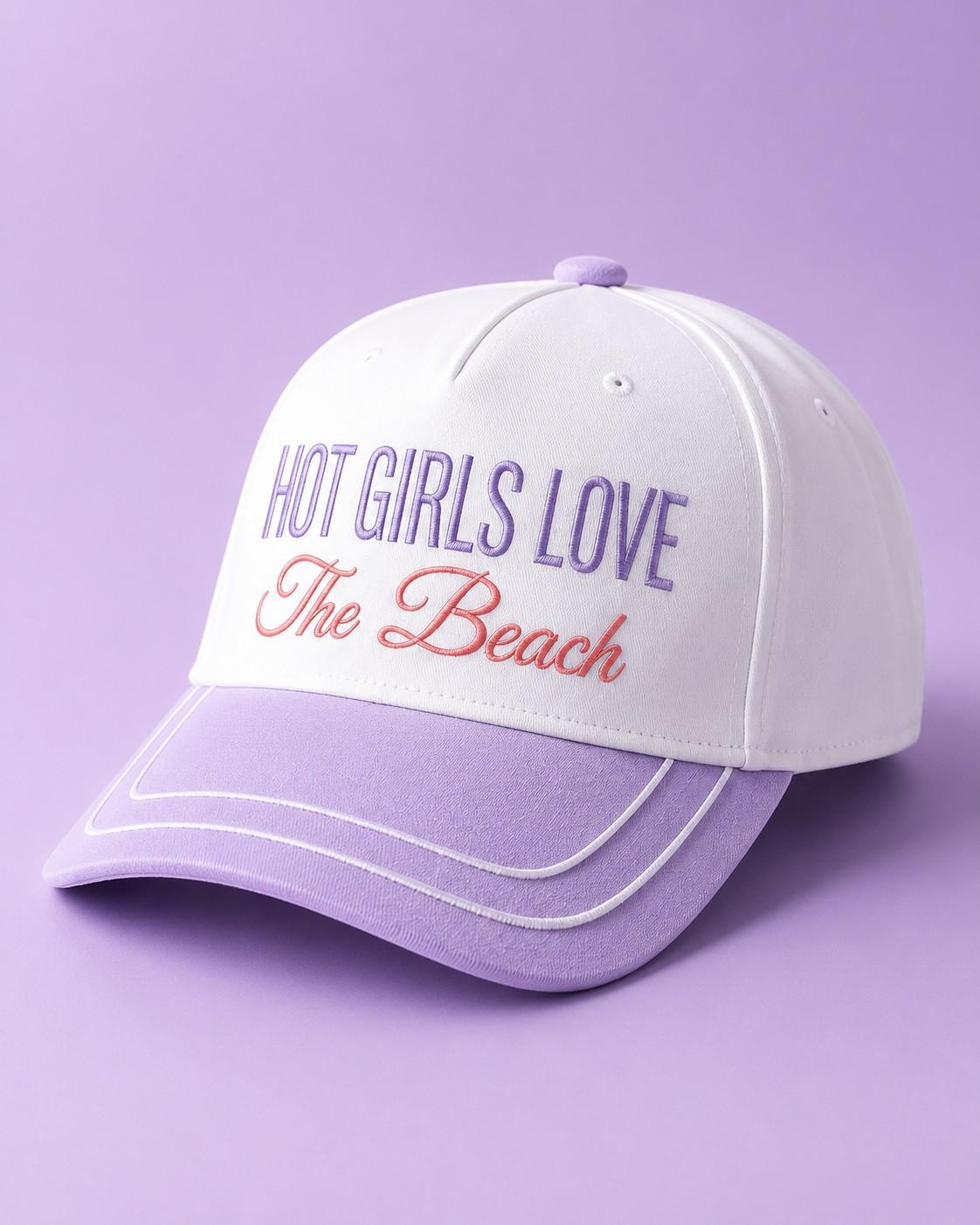 Hot Girls Love the Beach Embroidered Snapback